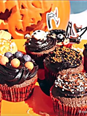 Cupcakes au chocolat d'Halloween
