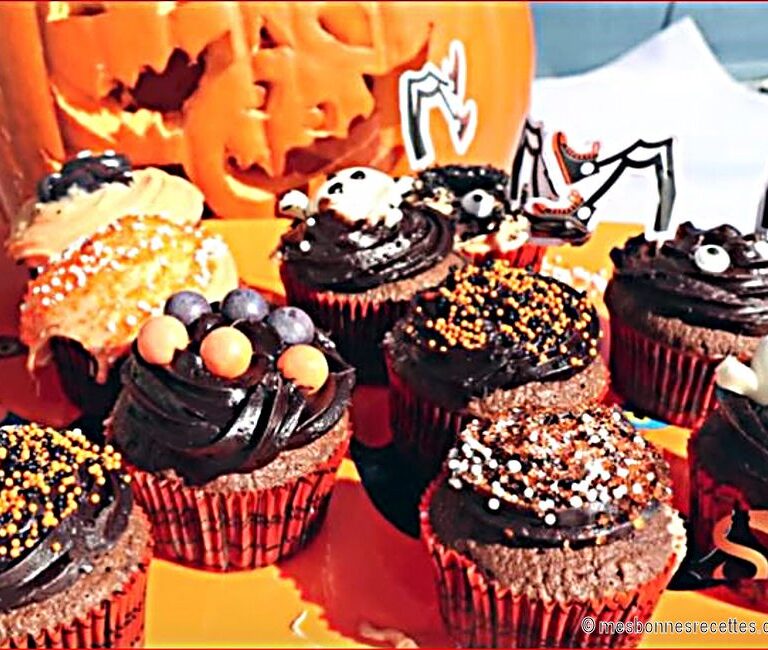 Cupcakes au chocolat d'Halloween