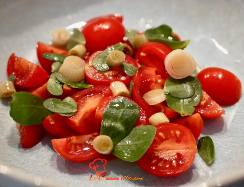 Salade de pourpier et tomates cerises