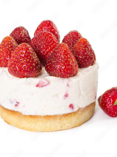 Mini-cheesecakes fraises et basilic