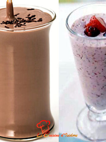 Milk-shake fruits rouges. Milk-shake chocolat
