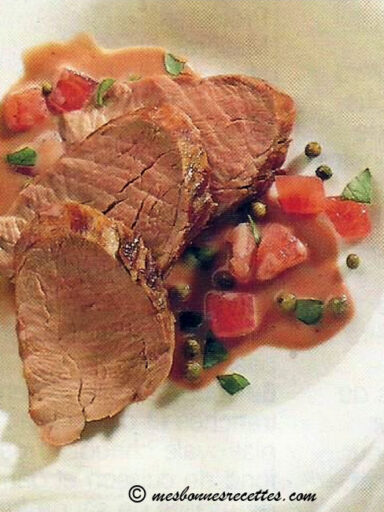 Filet de porc à la fondue de tomates
